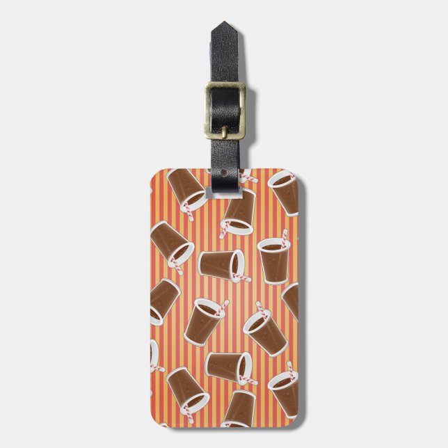 Fast food pattern luggage tag (Front Vertical)