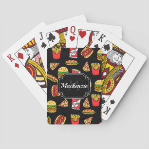 Fast Food Pattern Playing Cards