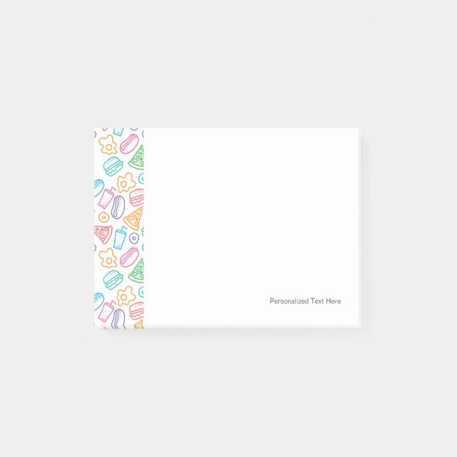 Fast food pattern post-it notes (Front)