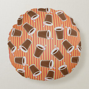 Fast food pattern round pillow