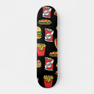 Fast Food Pattern Skateboard