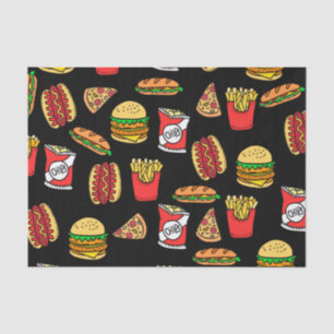 Fast Food Pattern Tissue Paper