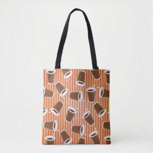 Fast food pattern tote bag