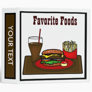 Fast Food Recipe Hamburger Hotdog Binder