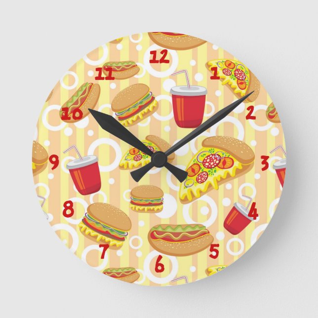 Fast Food Round Clock (Front)