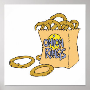 fast food side of onion rings poster