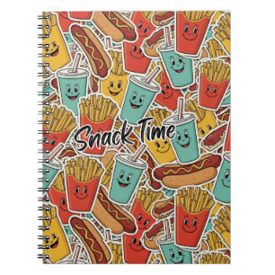 Fast Food-Snack time Pattern  Notebook