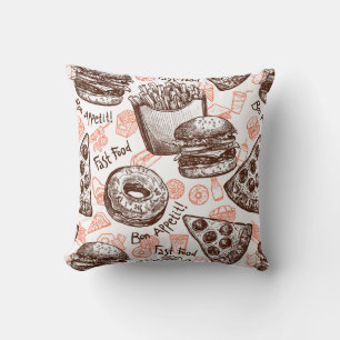 Fast Food Throw Pillow