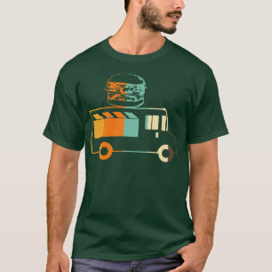 Fast Food Trucker Driver Retro Burger Street Food  T-Shirt