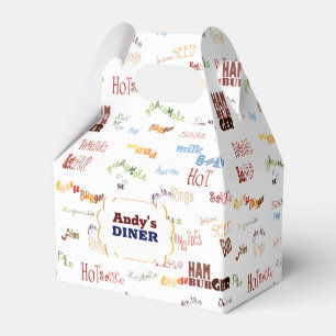 Fast Food Typography Favor Box
