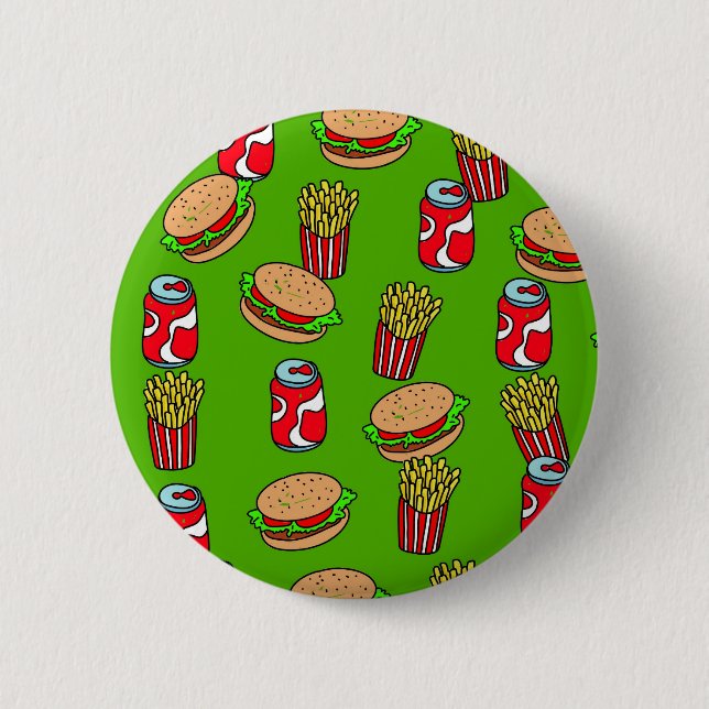 Fast Food Wallpaper 2 Inch Round Button (Front)