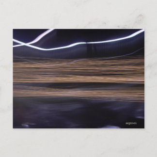 Fast (gold and white light streaks) postcard
