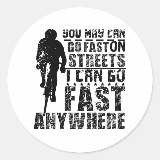 Fast Gravel Bike Classic Round Sticker (Front)