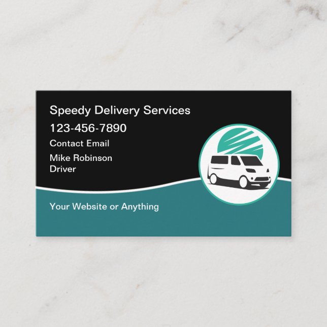 Fast Local Delivery Services  Business Card (Front)