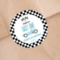 Fast One Blue Race Car 1st Birthday Party