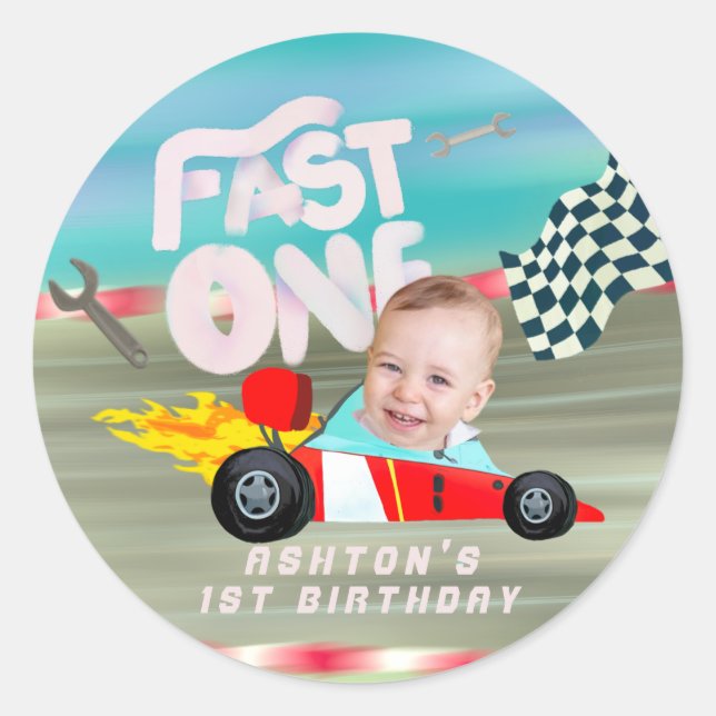 Fast one Classic Round Sticker (Front)