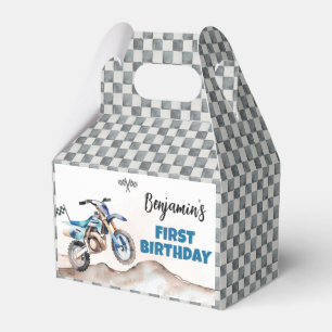 Fast One Dirt Bike Birthday Party Favor Box