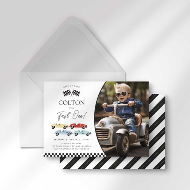 Fast One First Birthday Invitation (Creator Uploaded)