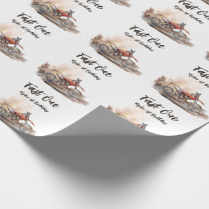 Fast One Little Racer First Birthday Wrapping Paper