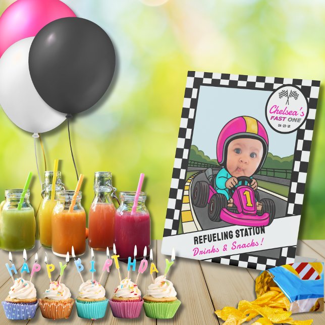 Fast ONE Pink Refueling Station Drinks and Snacks Pedestal Sign (Creator Uploaded)