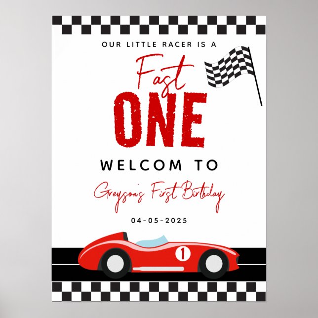 Fast One Race Car Boy 1ère Affiches de bienvenue d (Devant)