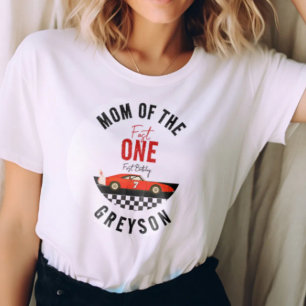 Fast One Race Car Boy 1st Birthday Party T-Shirt