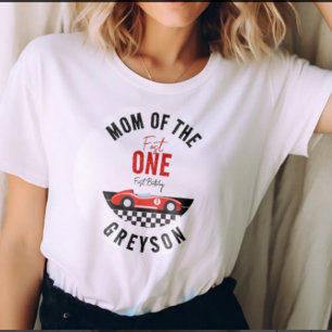 Fast One Race Car Boy 1st Birthday Party T-Shirt