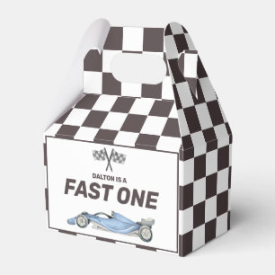 Fast One Race Car First Birthday Party Favor Box