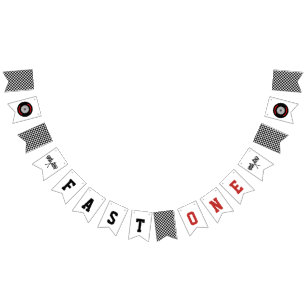 FAST ONE Racing 1st Birthday  Bunting Flags