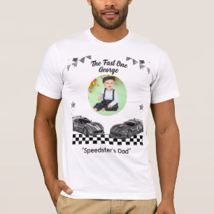 Fast One Red & Black Race Car Speedster Dad T-Shirt