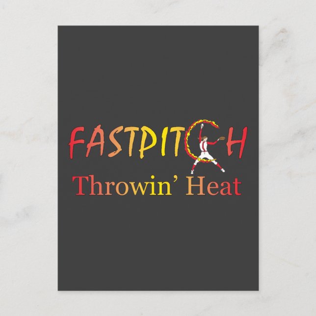 Fast Pitch Softball Version 1 Postcard (Front)