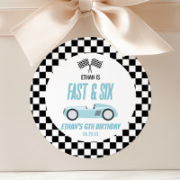 Fast & Six Blue Race Car 6th Birthday Party