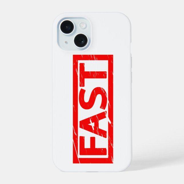 Fast Stamp iPhone 15 Case (Back)
