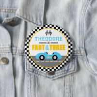 Fast & Three Race Car 3rd Birthday Party Favour