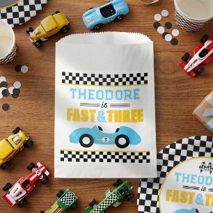 Fast & Three Race Car 3rd Birthday Party Favour Bag