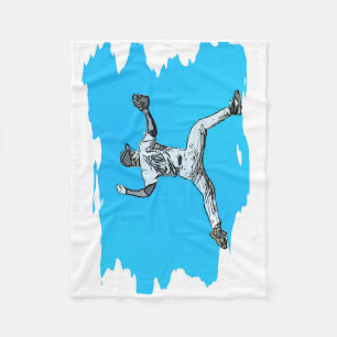 Fastball Baseball Pitcher Fleece Blanket
