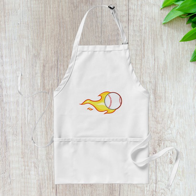 Fastball Flame Baseball Sports Standard Apron (Creator Uploaded)