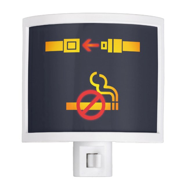 Fasten Your Seat Belt, No Smoking Airline Nite Light (Front)