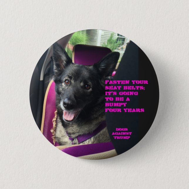 Fasten your seat belts 2 inch round button (Front)