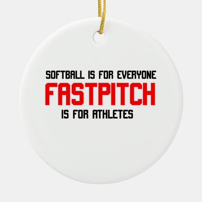 FastPitch Ceramic Ornament (Front)