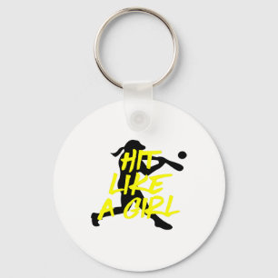 Fastpitch Hitter Funny Softll Keychain