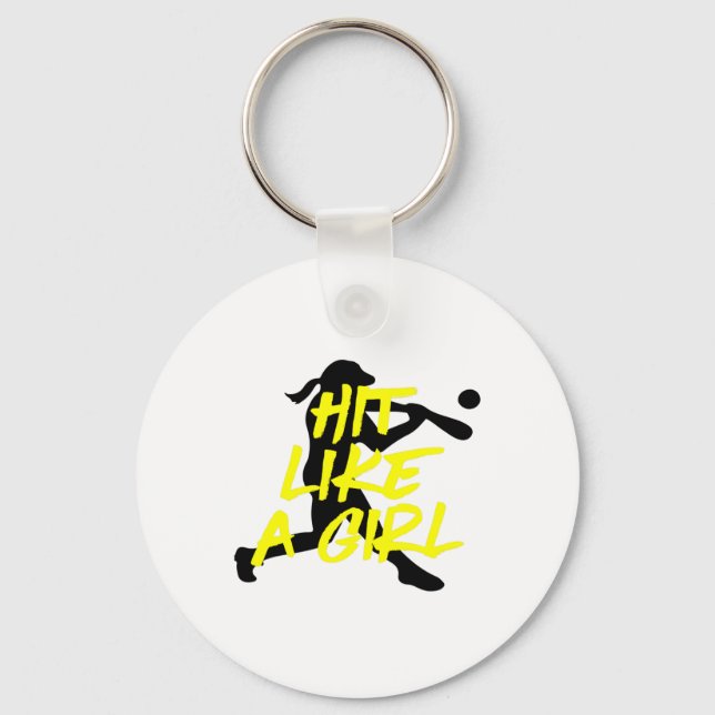 Fastpitch Hitter Funny Softll  Keychain (Front)