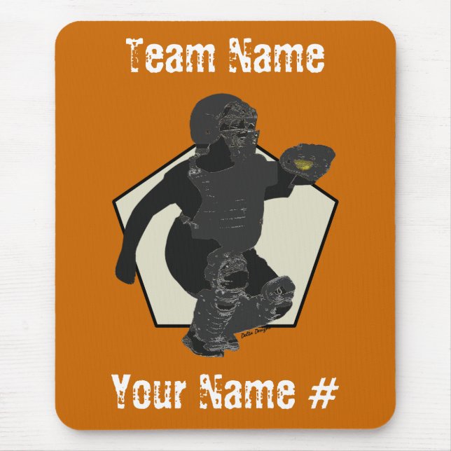 Fastpitch Softball Catcher Mousepad (Front)