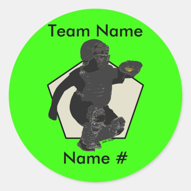 Fastpitch Softball Catcher Sticker (Front)