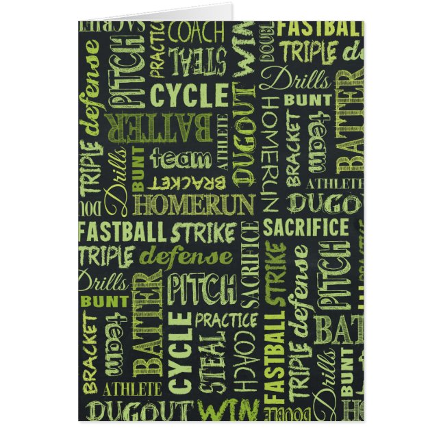 Fastpitch Softball Chalkboard Terms (Front)