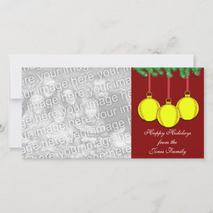Fastpitch Softball Christmas Photo Card