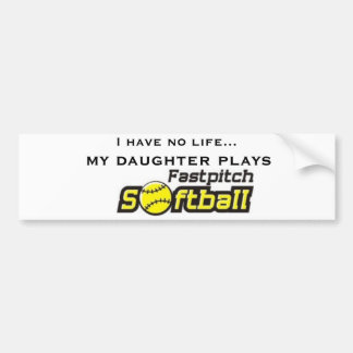 fastpitch-softball-clipart-11, I have no life..... Bumper Sticker