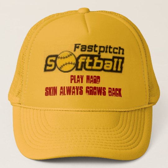 fastpitchsoftballclipart11_small, Play Hard,... Trucker Hat Zazzle.ca