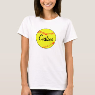 Fastpitch Softball Custom Team Name or Text Simple T-Shirt