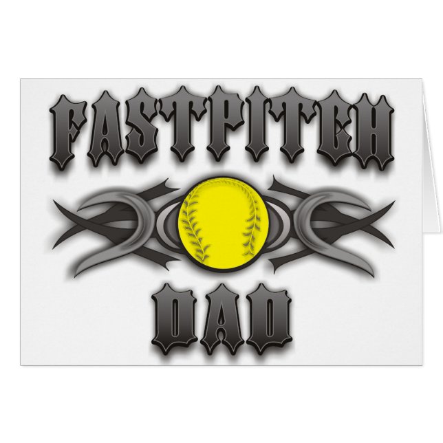 Fastpitch Softball Dad Tribal (Front Horizontal)